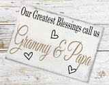 Our Greatest Blessings Personalized Wood Sign