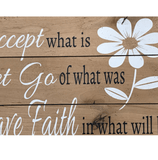 Accept What Is Inspirational Wood Wall Decor