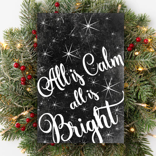 All Is Calm All Is Bright Christmas Wallhanging