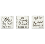 Bless The Food Before Us Wood Dining Room Wall Decor