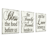 Bless The Food Before Us Wood Dining Room Wall Decor