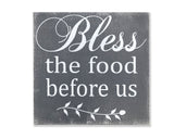 Bless The Food Before Us Dining Room Wood Wall Decor