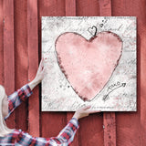 Watercolor Heart Valentines Day Wallhanging