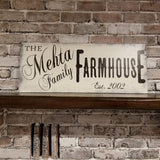 Personalized Farmhouse Family Name Sign