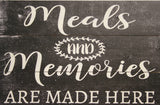 Meals And Memories Are Made Here Kitchen Wall Decor