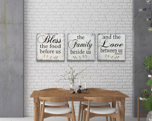 Bless The Food Before Us Dining Room Wall Decor