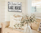 Lake House Personalized Family Name Sign