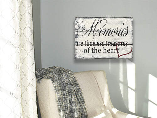 Memories Are Timeless Treasures Of The Heart Wood Sign