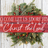 O Come Let Us Adore Him Christmas Wallhanging