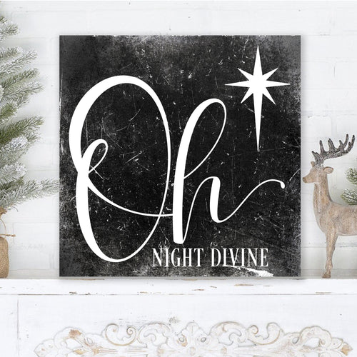 Oh Night Divine Christmas Sign