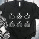 Black And White Pumpkins Tshirt