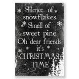Silence of Snowflakes Christmas Sign