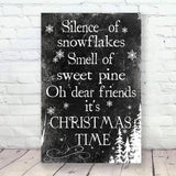 Silence of Snowflakes Christmas Sign