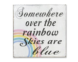 Somewhere Over The Rainbow Nursery Wall Sign Set