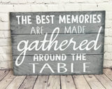 The Best Memories Are Made Gathered Around The Table Dining Decor