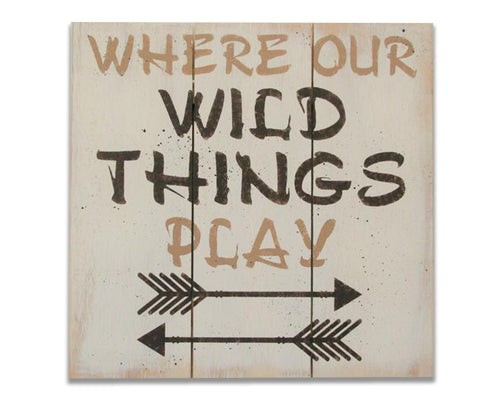 where our wild things play playroom wood wall decor